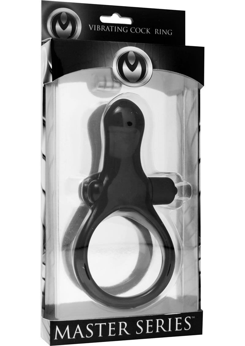 Master Series Cockring And Taint Stimulator Waterproof Black