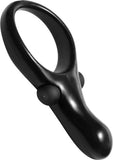 Master Series Cockring And Taint Stimulator Waterproof Black