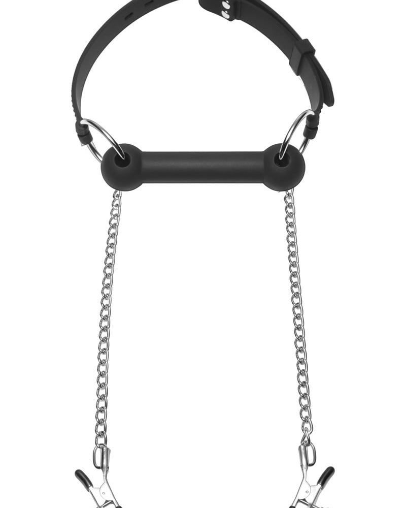 Master Series Equine Silicone Bit Gag Nip Clamps Black