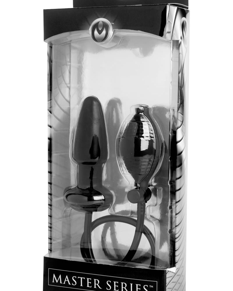 Master Series Expand Inflatable Anal Plug Black 3.5 Inches