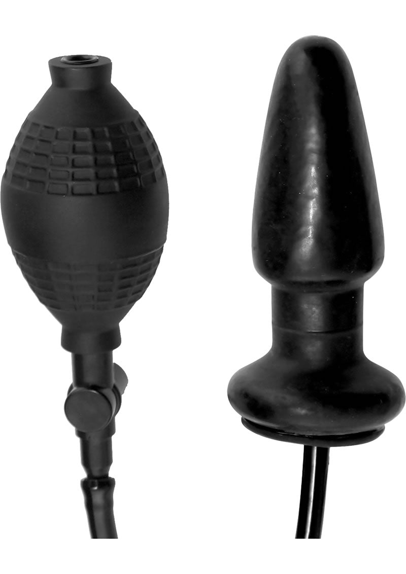 Tapón anal inflable Master Series Expand de 3,5 pulgadas, color negro