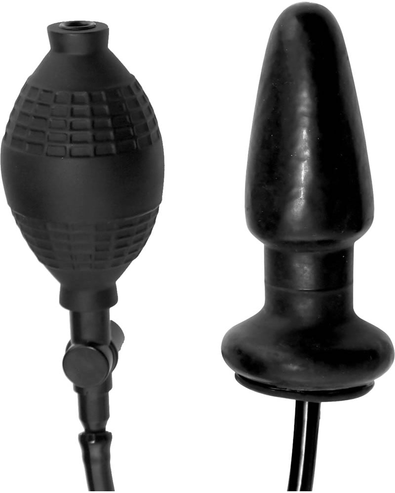 Master Series Expand Inflatable Anal Plug Black 3.5 Inches