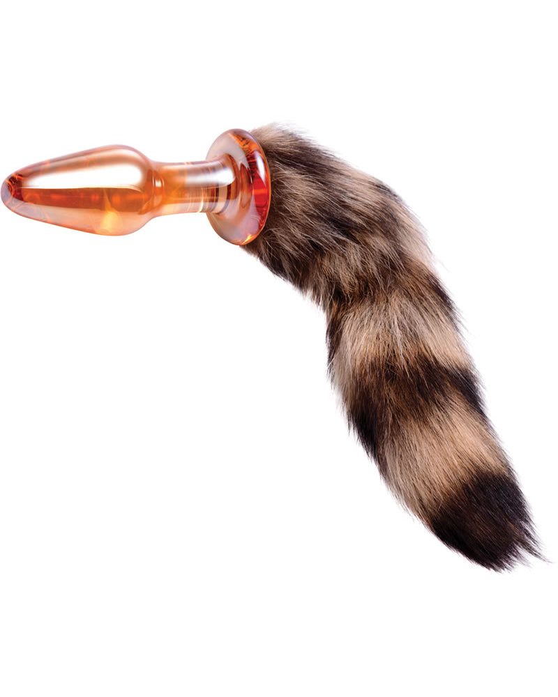 Frisky Faux Fox Tail Glass Anal Plug 4 Inches