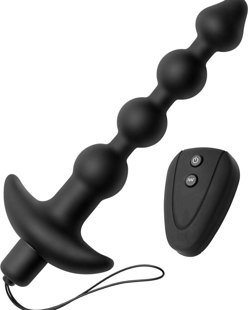 Tapón anal de silicona Master Series Storm, color negro, 7,5 pulgadas