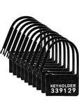 Master Series - Paquete de 10 cerraduras de plástico para castidad, color negro
