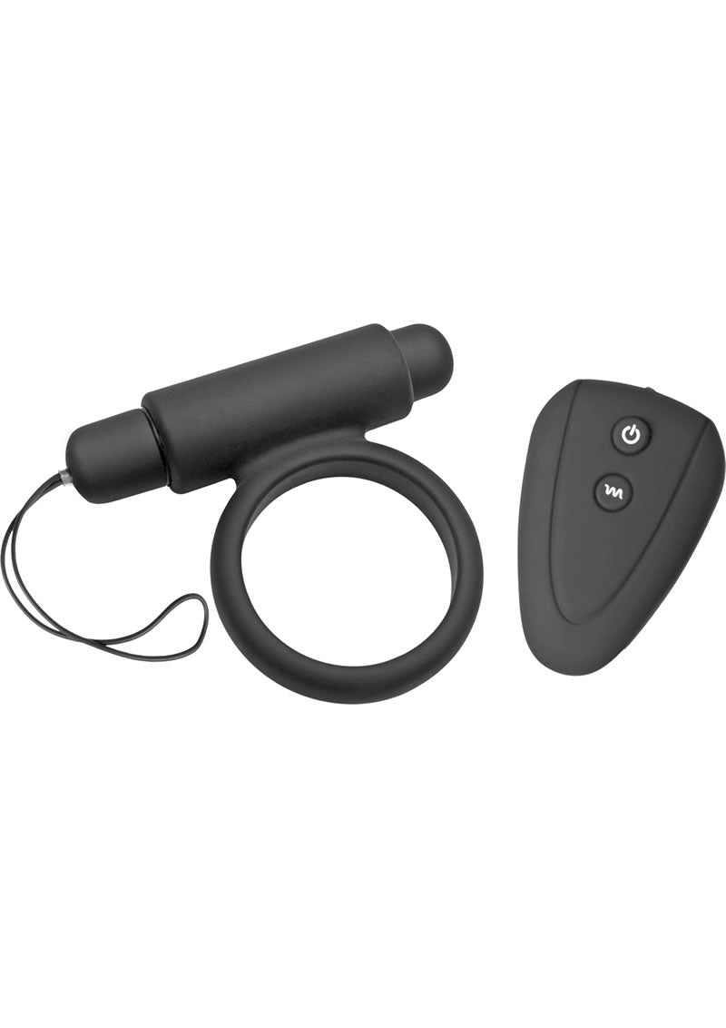 Master Series Incite Silicone Cock Ring Waterproof Black