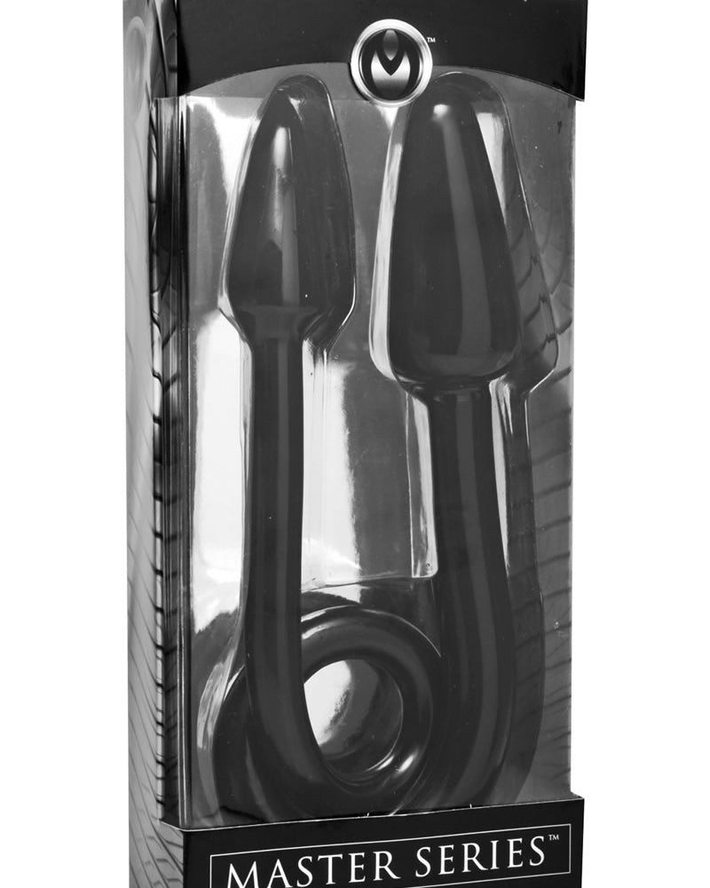 Tapón anal de doble extremo Ravens Tail 2x negro de 29,75 pulgadas