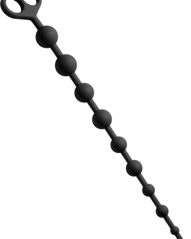 Frisky Captivate Me 10 Bead Silicone Anal Beads Black 13.5 Inches