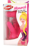 Vibrador con correa de silicona Frisky Monarch Remote en color rosa