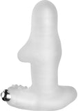 Vibrador Frisky Fill Her Up, impermeable, transparente, 6,5 pulgadas