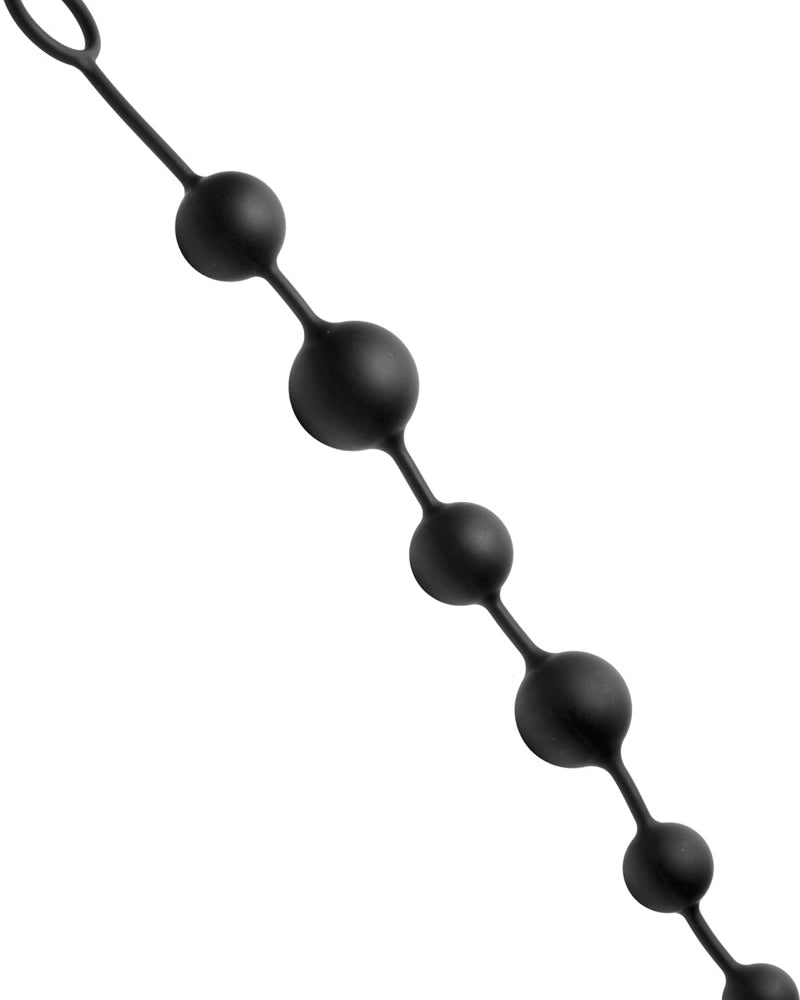 Master Series Serpent 6 Silicone Beads Of Pleasure Black