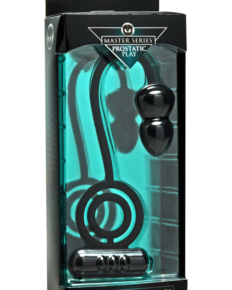 Voyager 1 Silicone Cockring Anal Plug Black Waterproof