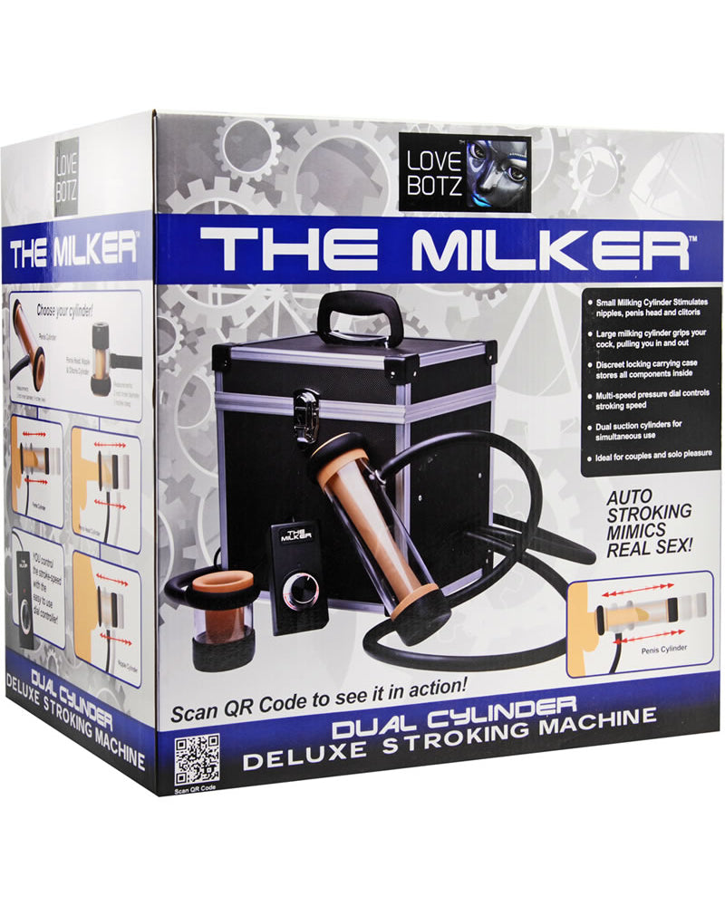 Máquina de masturbación de lujo con doble cilindro The Milker de Love Botz