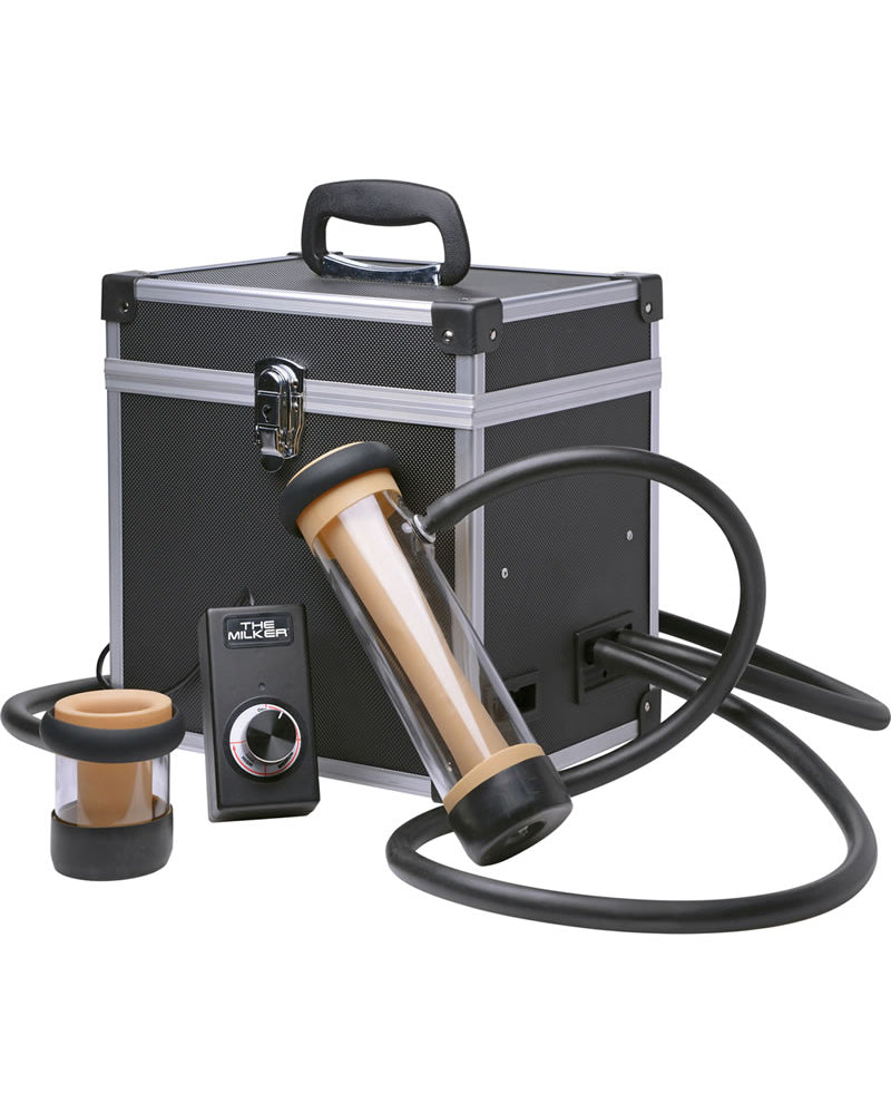 Máquina de masturbación de lujo con doble cilindro The Milker de Love Botz