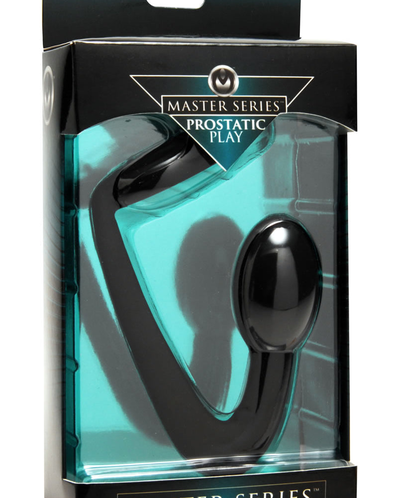 Master Series Explorer Silicone Cock Ring Anal Plug Black 1.75 Inch