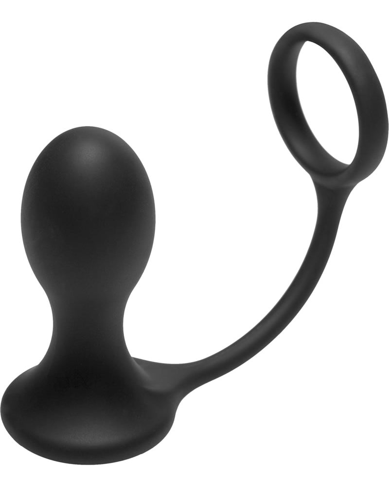 Anillo anal de silicona Master Series Rover, color negro, 3,75 pulgadas