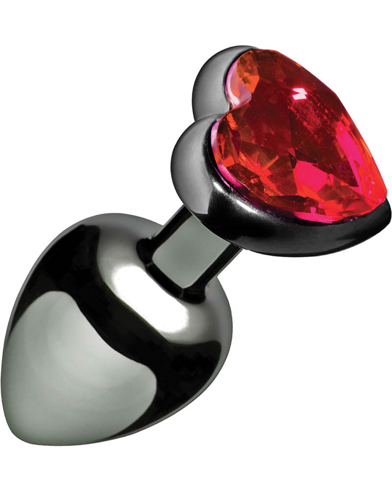 Tapón anal con gema roja de 3,2 pulgadas de la colección Master Series Crimson Tied Scarlet Jewel