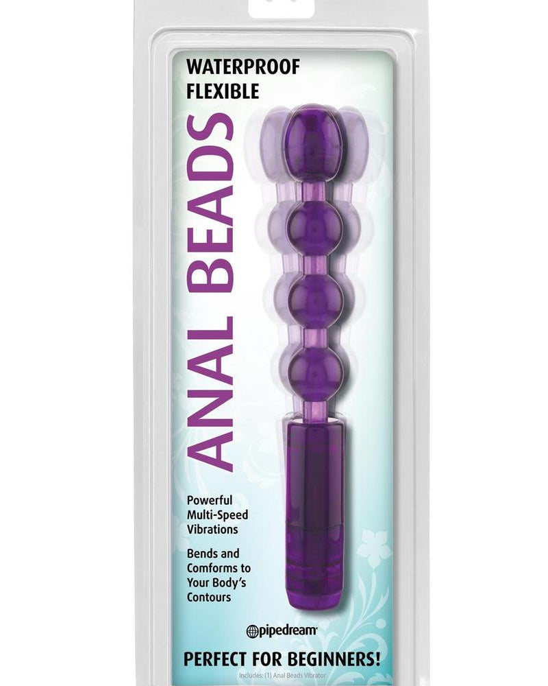 Perlas anales flexibles e impermeables de color morado