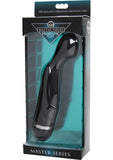 Master Series Prostatic Play 10X Silicone Vibrating Prostate Vibe Black 7 Inch