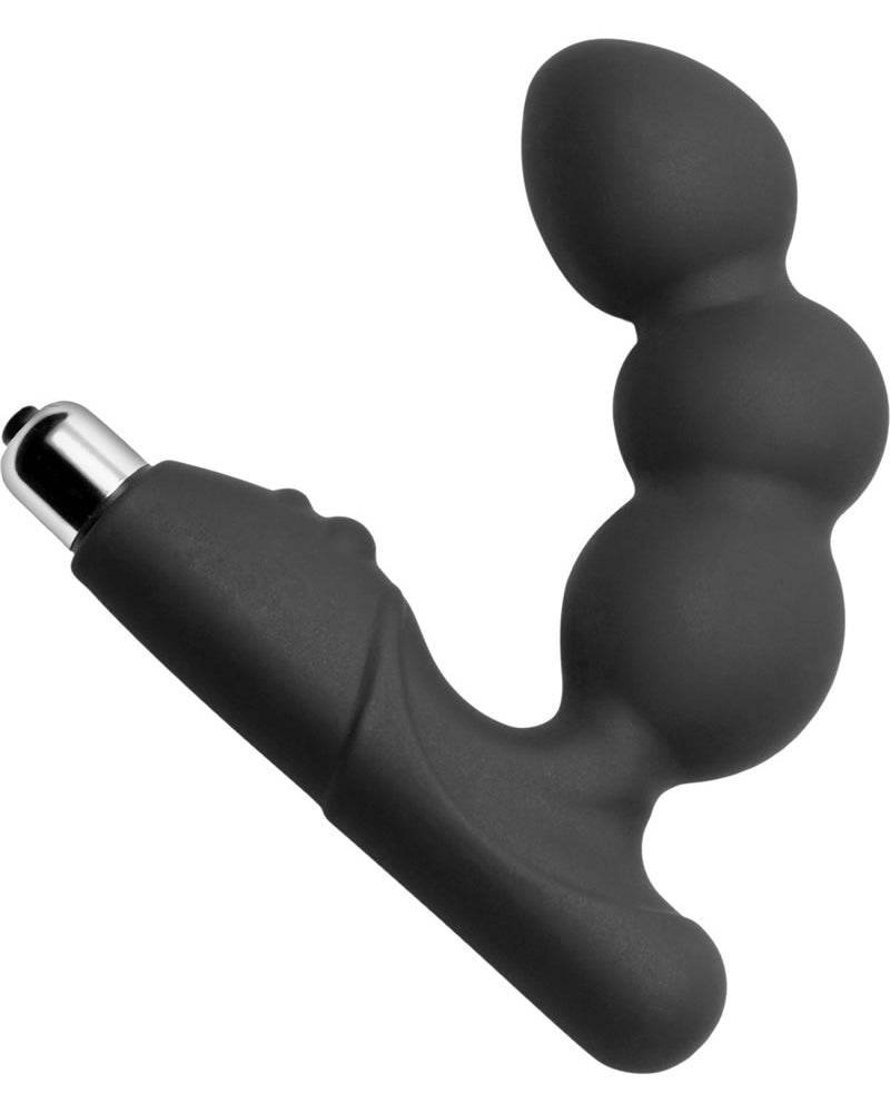 Master Series Hero Silicone Vibrating Prostate Explorer Black