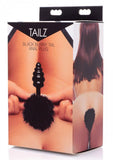 Frisky Bumble Bunny Faux Fur Tail Anal Plug Black 5 Inch