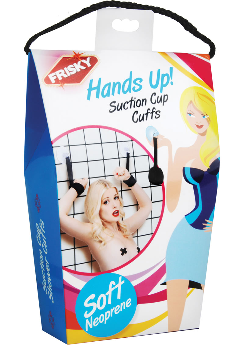 Frisky Hands Up Suction Cup Wrist Restraints Black