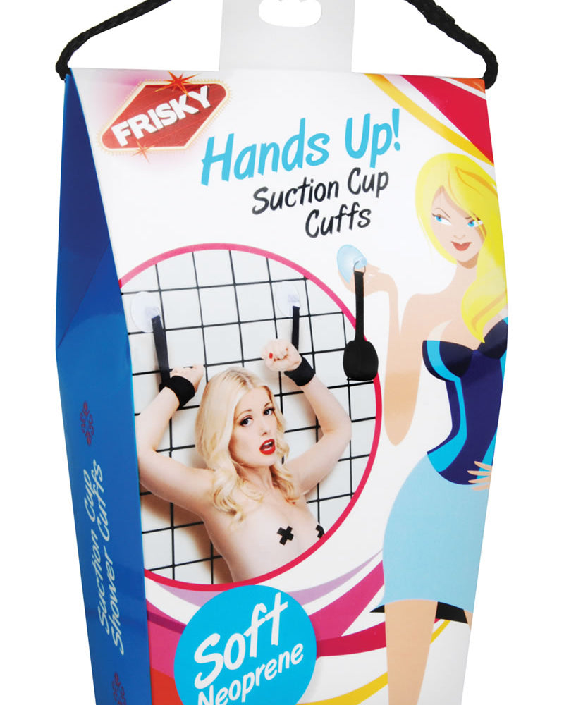 Frisky Hands Up Suction Cup Wrist Restraints Black
