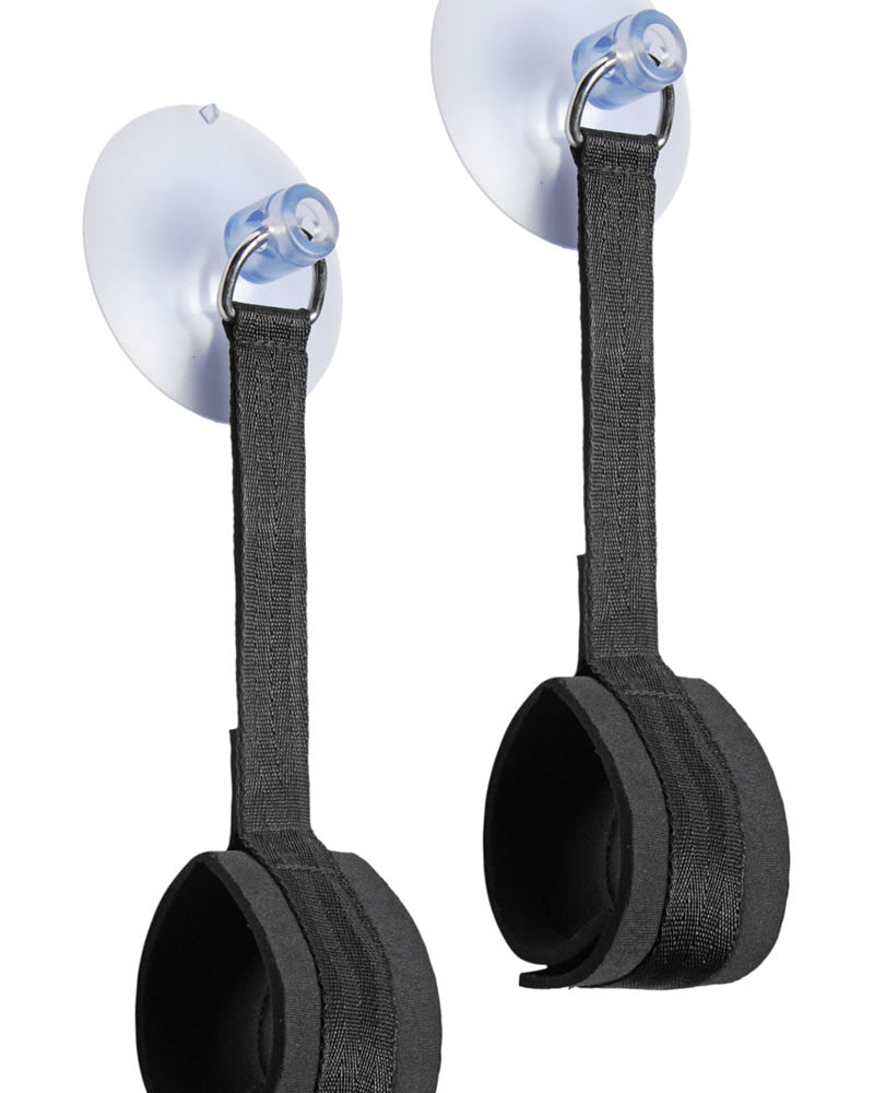 Frisky Hands Up Suction Cup Wrist Restraints Black