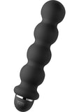 Vibrador de silicona con forma de bola apilada de Tom Of Finland, color negro, 9,5 pulgadas