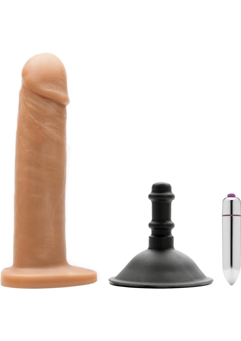 Alan Vibe Dual Density Dildo Waterproof - Cocoa