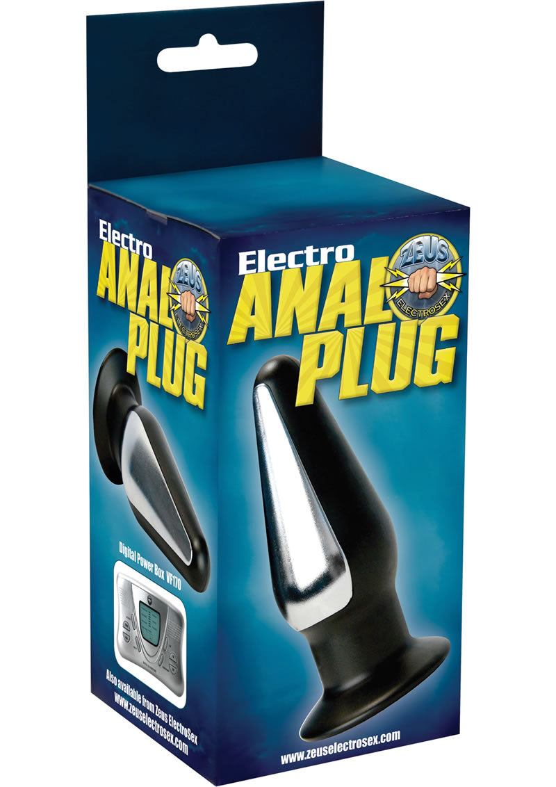 Zeus Electro Anal Plug Black 5 Inch