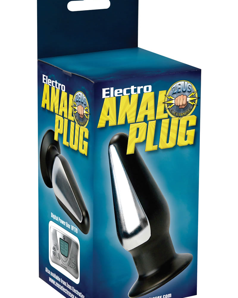 Zeus Electro Anal Plug Black 5 Inch