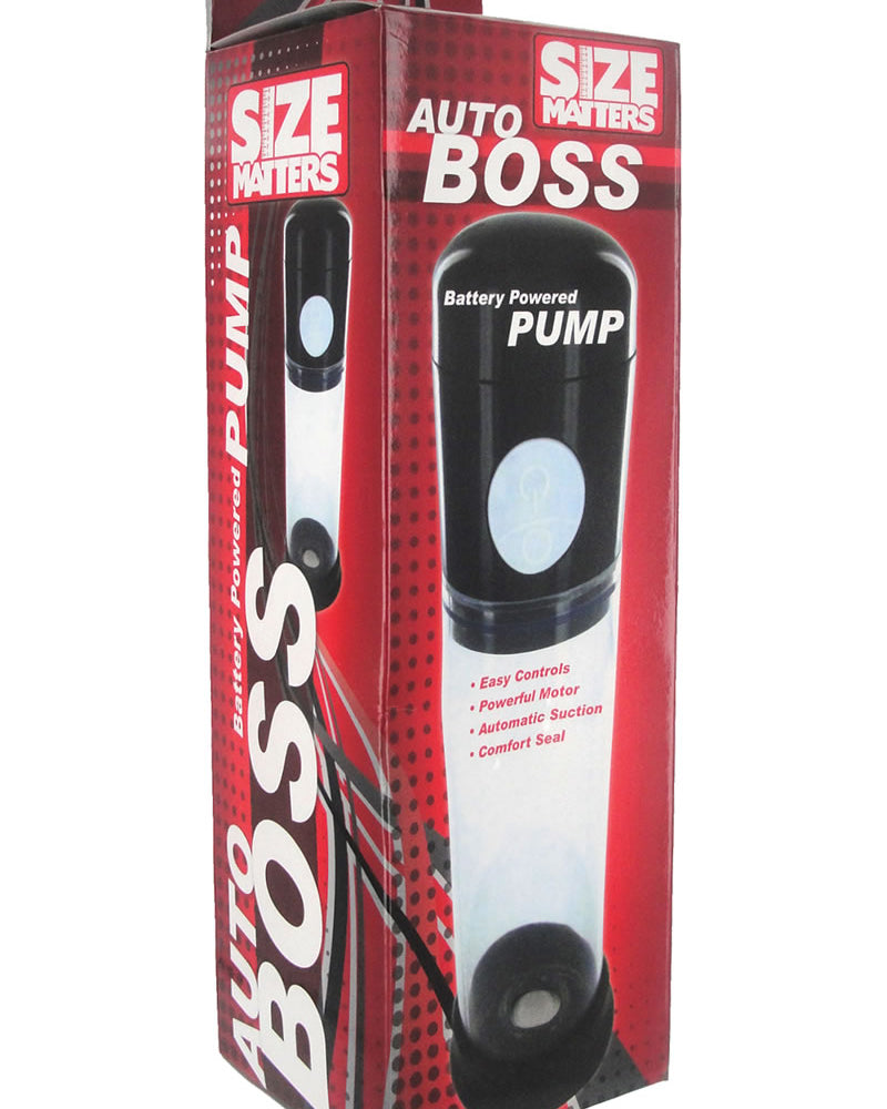 Size Matters Auto Boss Battery Powered Penis Pump 7.25 Insertable Length 2.45 Internal Diameter