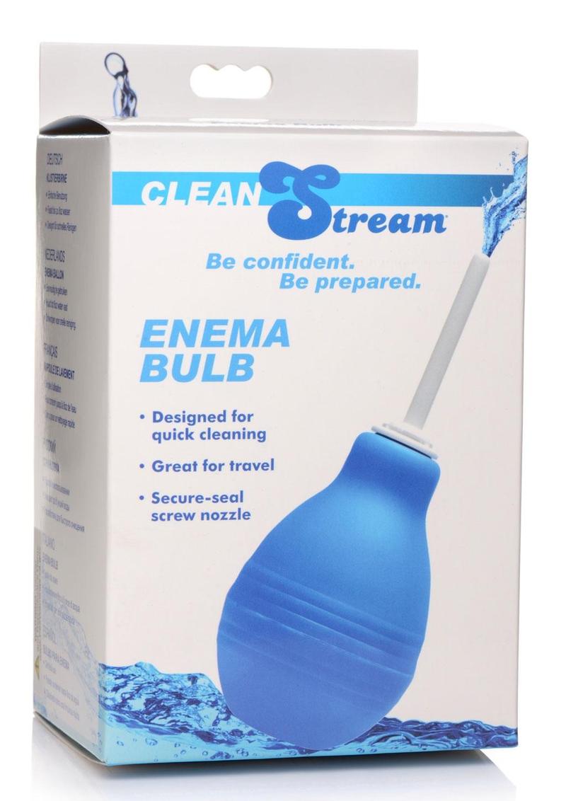 Pera para enema Clean Stream de 8 onzas de color azul