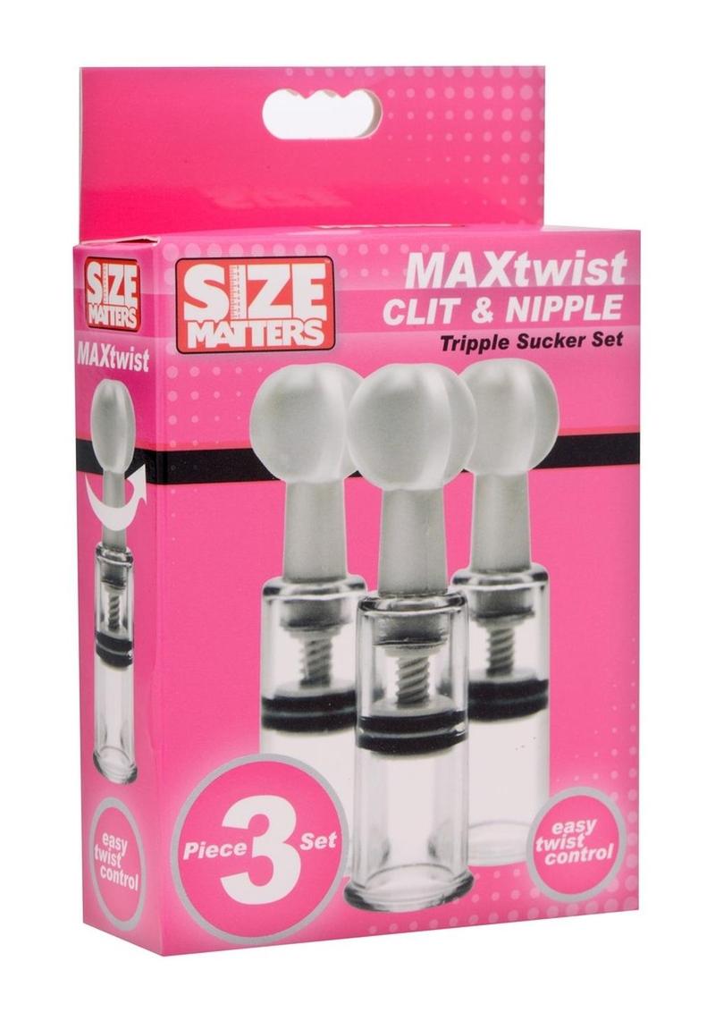 Size Matters Clit And Nipple Triple Sucker Set Clear