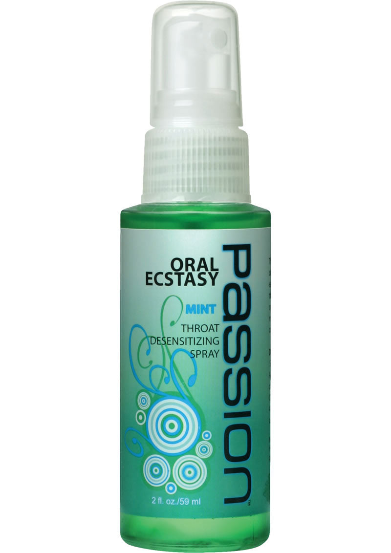 Passion Oral Ecstasy Deep Throat Desensitizing Spray Mint 2 Ounce