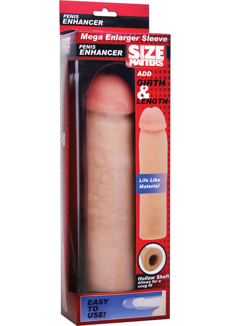 Size Matters Mega Enlarger Penis Enhancer Manga Carne 8.75 pulgadas