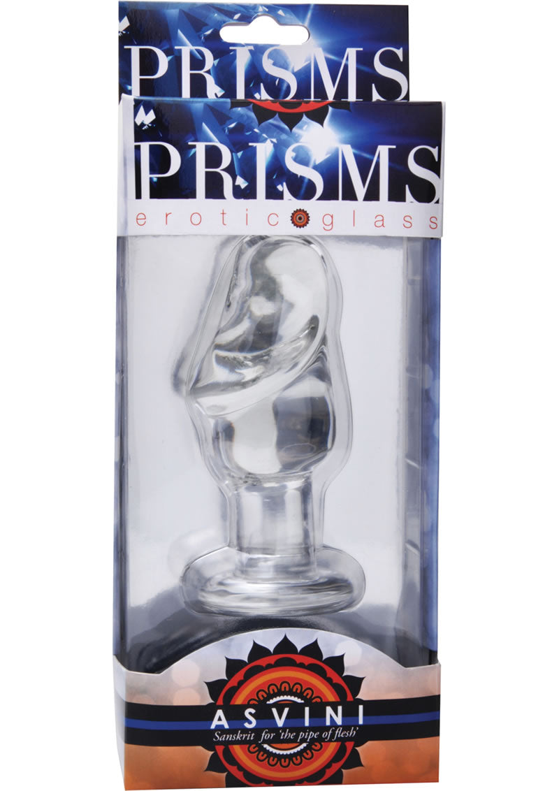 Tapón anal de cristal transparente para pene de Prisms Asvini