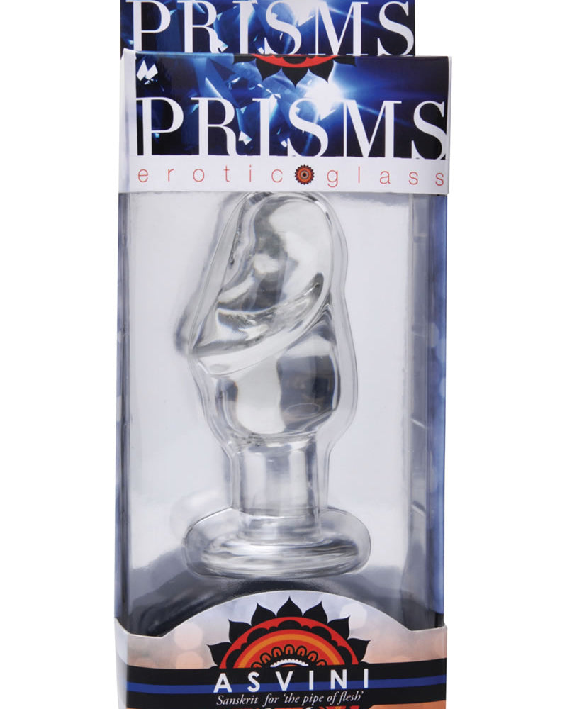 Prisms Asvini Glass Penis Anal Plug Clear