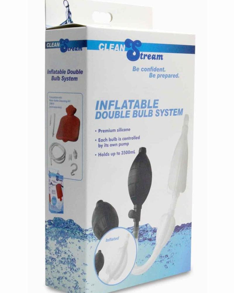 Clean Stream Bardex Style Inflatable Double Bulb Silicone Enema System