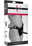 Strap U Flaunt Harness With 3 O Rings Black