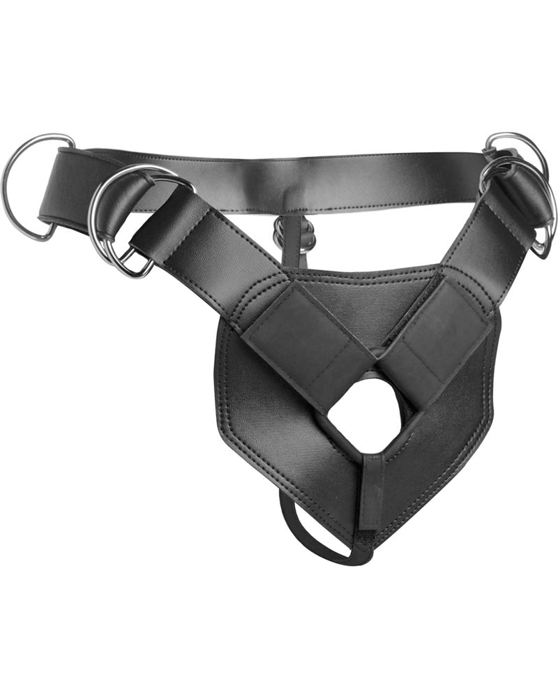 Strap U Flaunt Harness With 3 O Rings Black