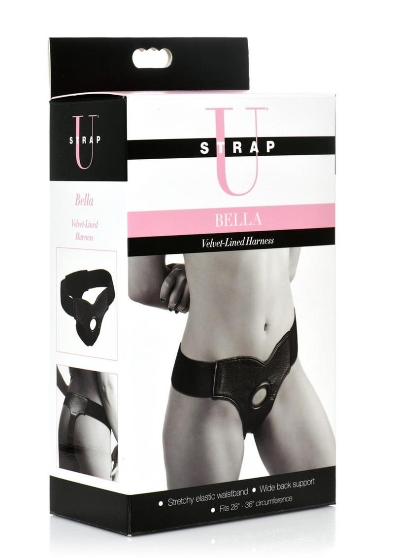 Strap U Bella Velvet Lined Strap On Harness Black