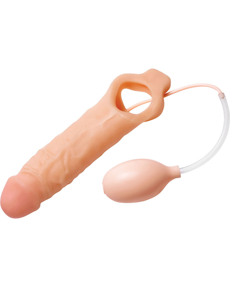 Size Matters Realistic Ejaculating Penis Sheath Squirting Penis Enhancer Flesh