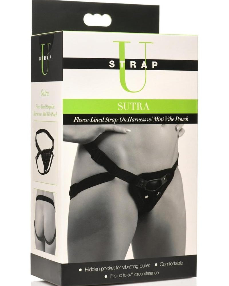 Arnés Strap U Sutra con bolsillo vibrador negro