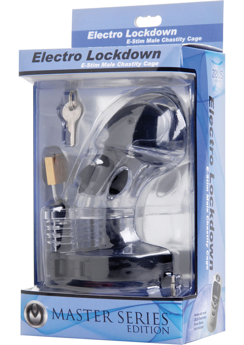 Jaula de castidad masculina Zeus Electro Lockdown Estim