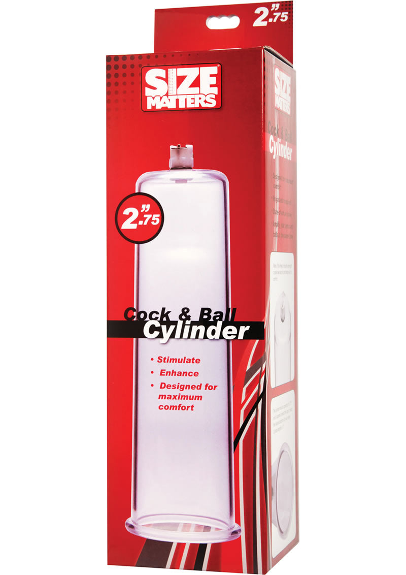 Size Matters Cock And Ball Cylinder Clear 2.75 Inch