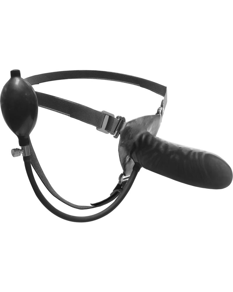 Strap U Expander Inflatable Strap On Black 6 Inch