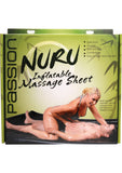 Sábana de masaje de vinilo con borde inflable Nuru negra