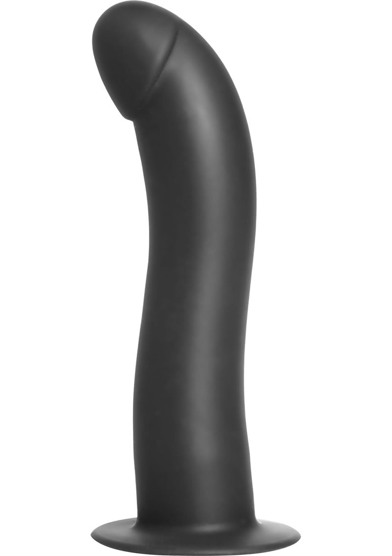 Strap U Onyx Silicone Gspot Dildo Black 7.5 Inch